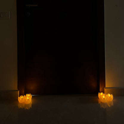 Vastu Lotus LED Candle - Flameless Puja Diya