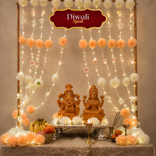 Floral Fairy Light - Diwali Decor (72inch length, battery operated)