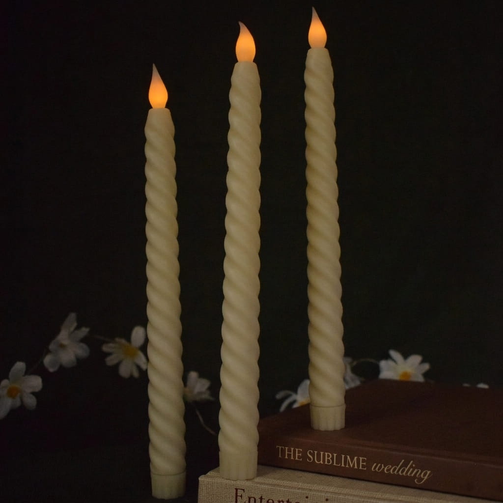 LED Spiral Taper Candles