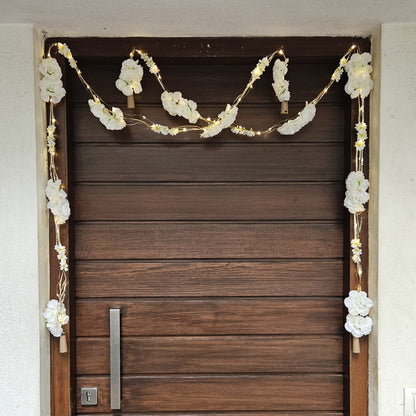 Shimmer Fairy Light (Battery Operated) with Artificial Flowers - 75inch Length