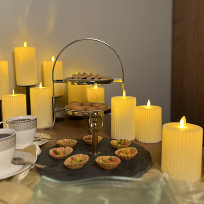 Ribbed LED Candle