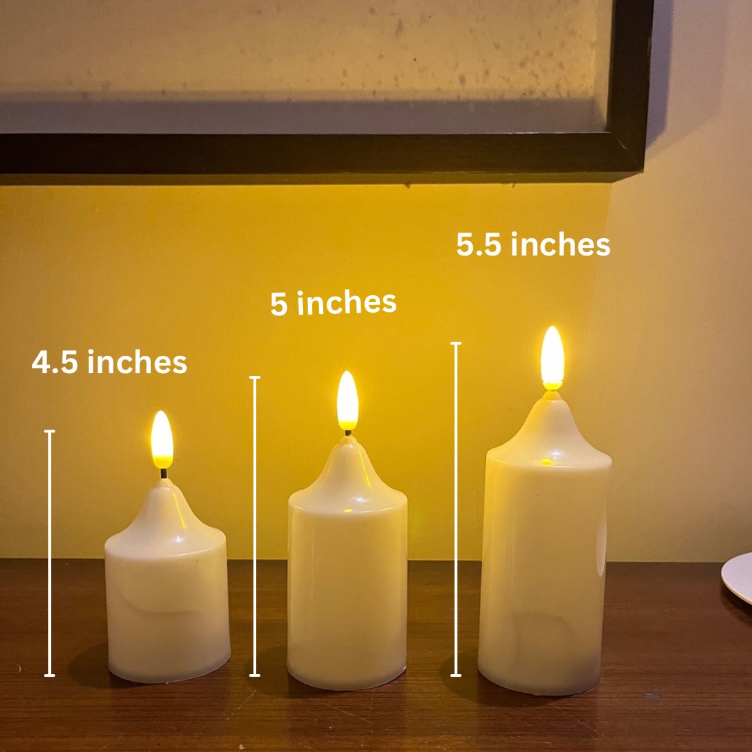 LED Lugy Candles Set of 3