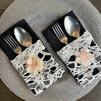 Lace Cutlery Pockets