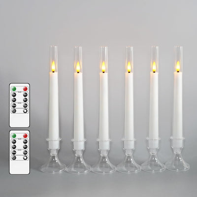 Yoro LED Candles Set of 6 with Stand and Remote