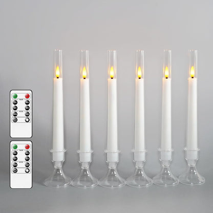 Yoro LED Candles Set of 6 with Stand and Remote