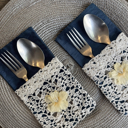 Lace Cutlery Pockets