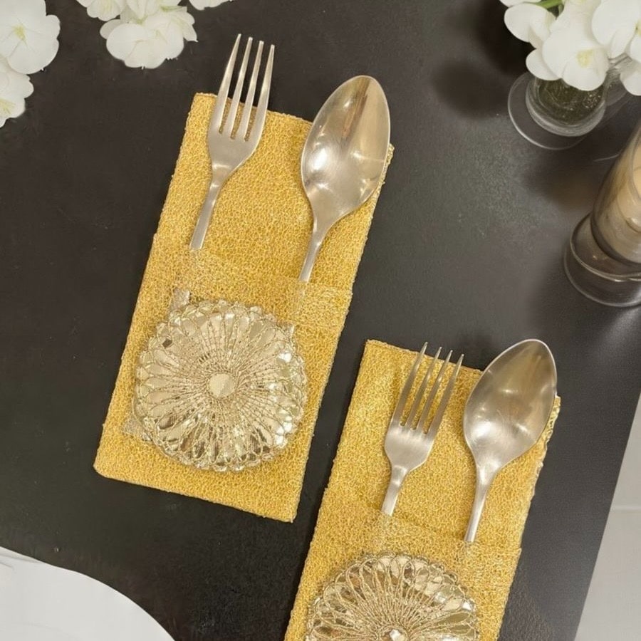 Gold Cutlery Pockets