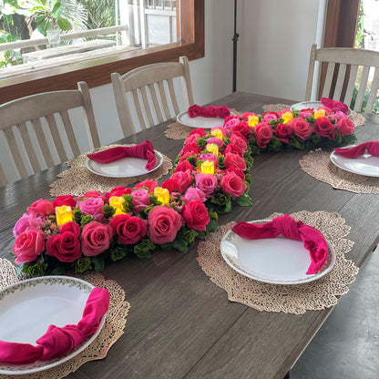 Rosete Centre Piece - Floral Art by Nandini (A unit of R S creations and designs)