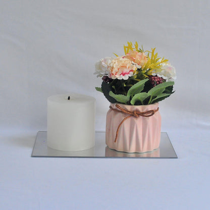 Iris & Candle Set - Floral Art by Nandini (A unit of R S creations and designs)