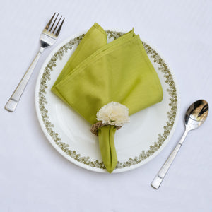 Green Dinner Napkins - Floral Art by Nandini (A unit of R S creations and designs)