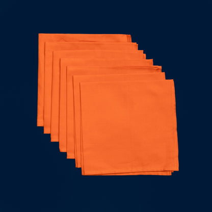 Orange Dinner Napkins - Floral Art by Nandini (A unit of R S creations and designs)