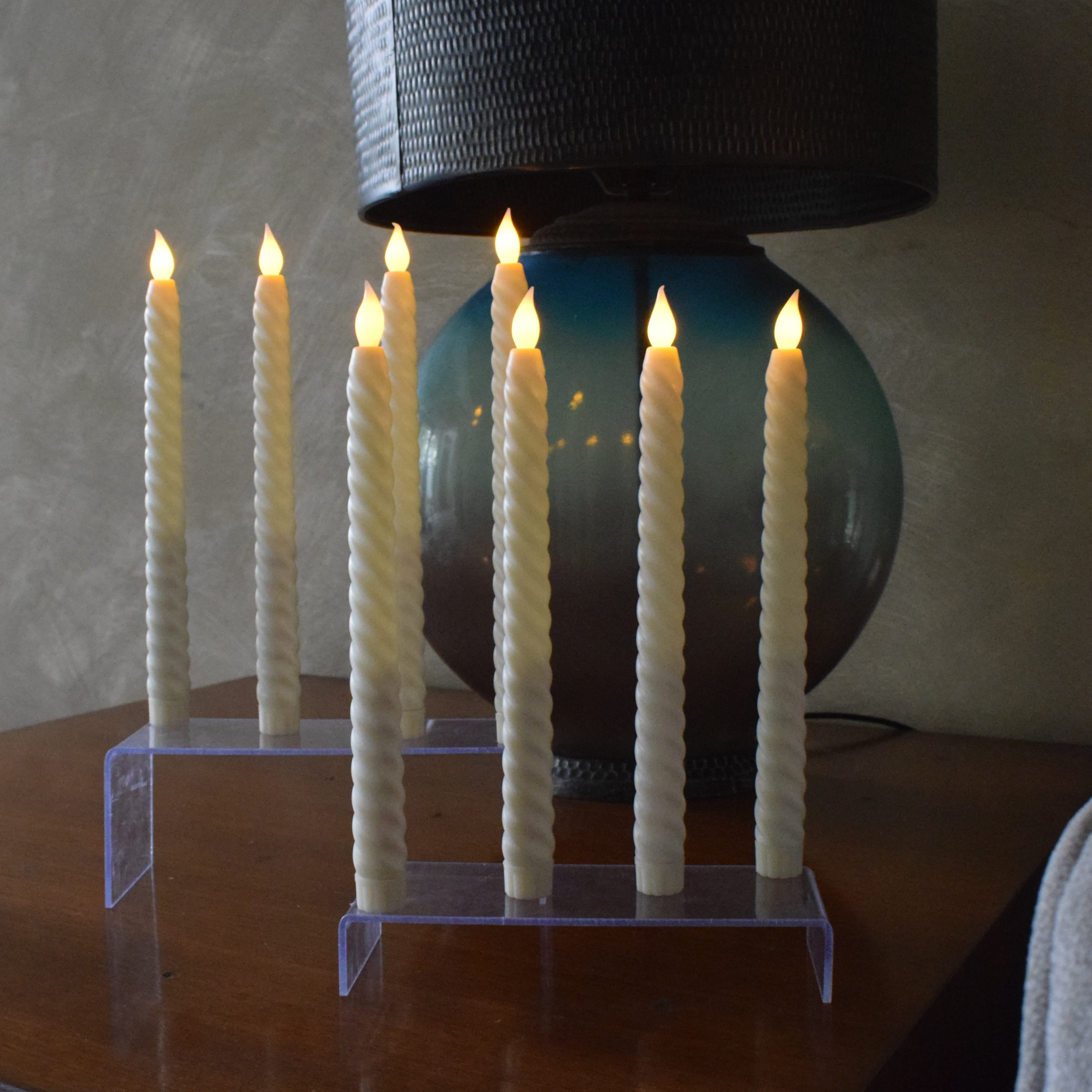 LED Spiral Taper Candles