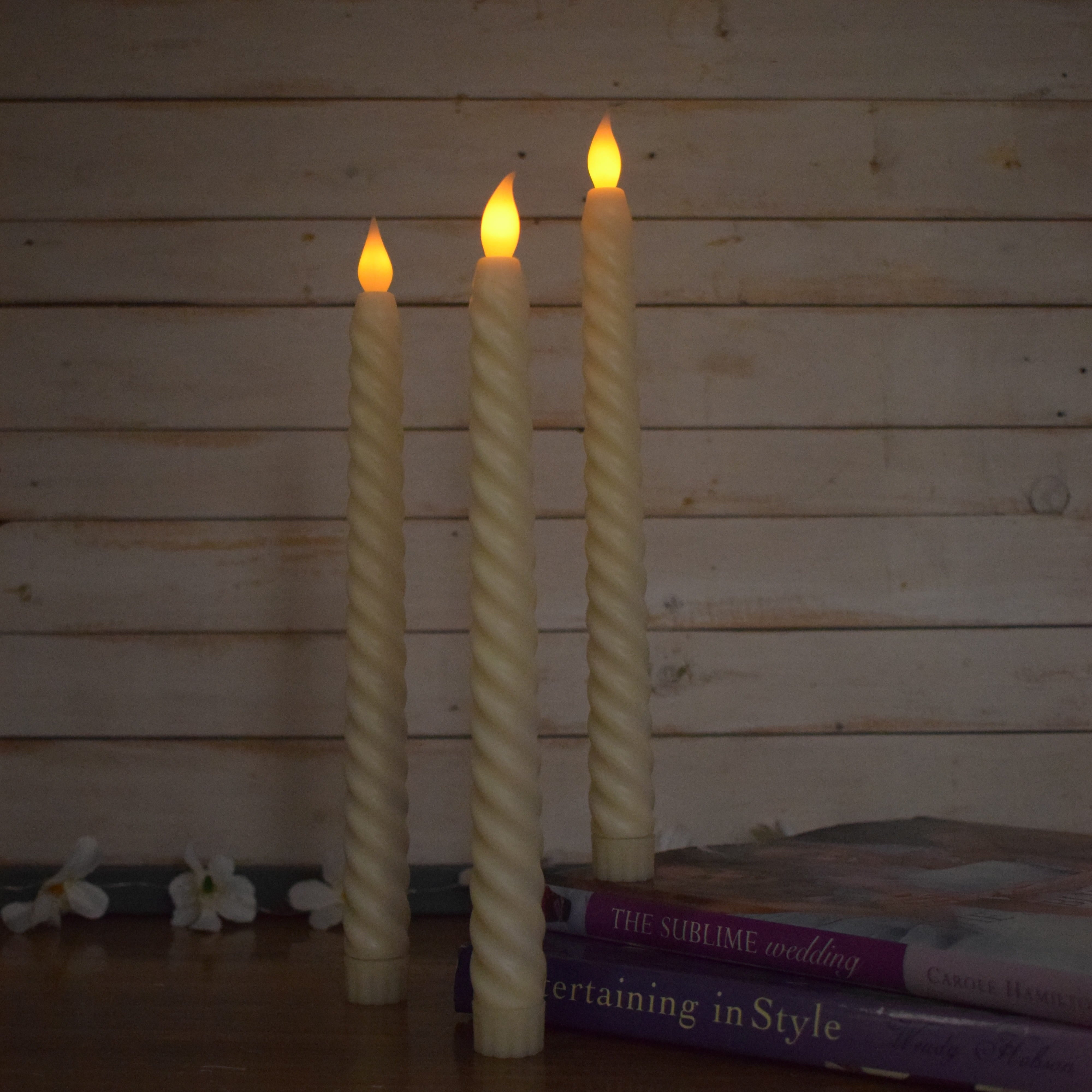 LED Spiral Taper Candles
