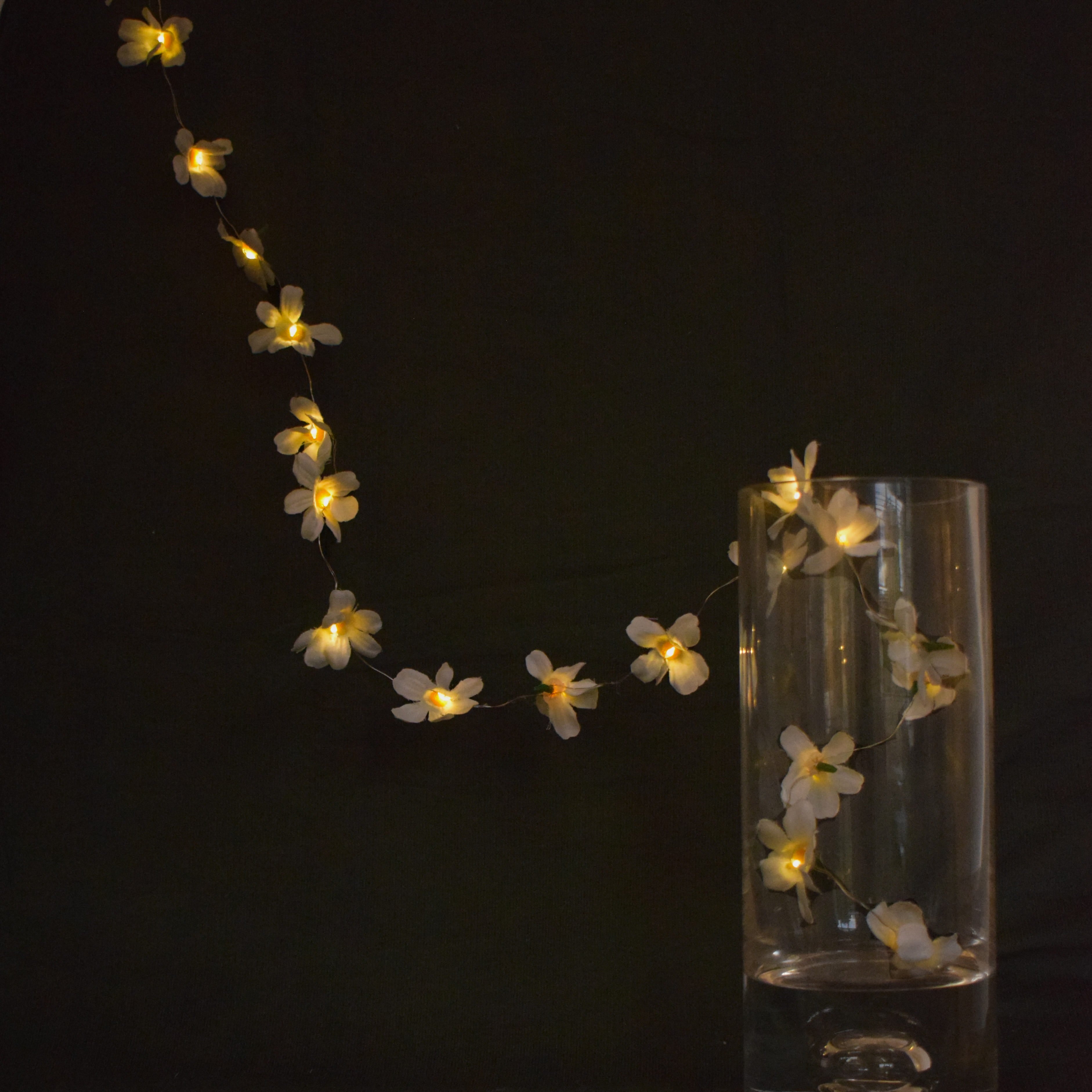 Flower Creeper with Fairy Lights (Battery Operated) - 42inch length