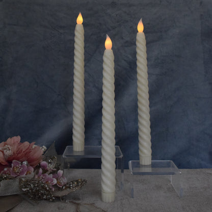 LED Spiral Taper Candles