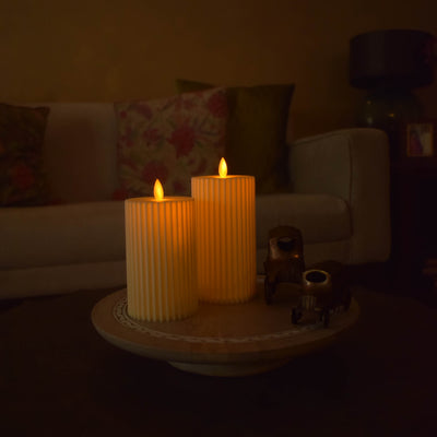 Ribbed LED Candle