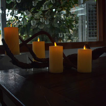 Ribbed LED Candle