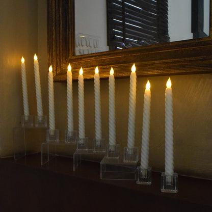 LED Spiral Taper Candles