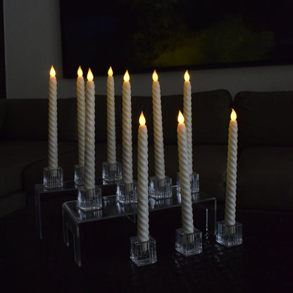 LED Spiral Taper Candles