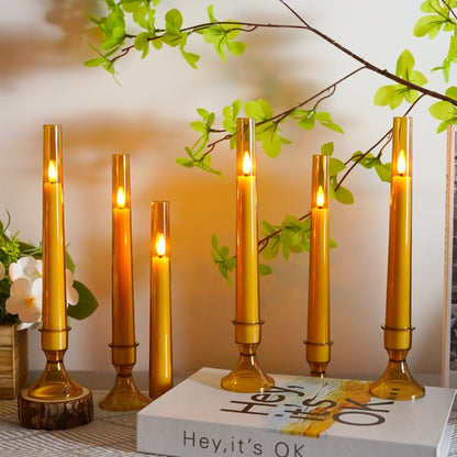 Yoro LED Candles Set of 6 with Stand and Remote