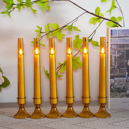 Yoro LED Candles Set of 6 with Stand and Remote