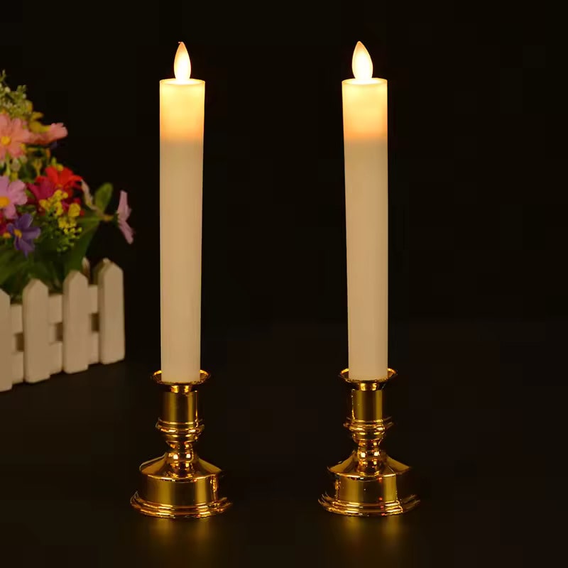 LED Taper Candles With Stand