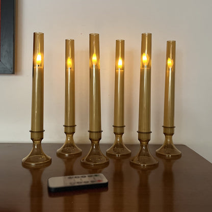 Yoro LED Candles Set of 6 with Stand and Remote