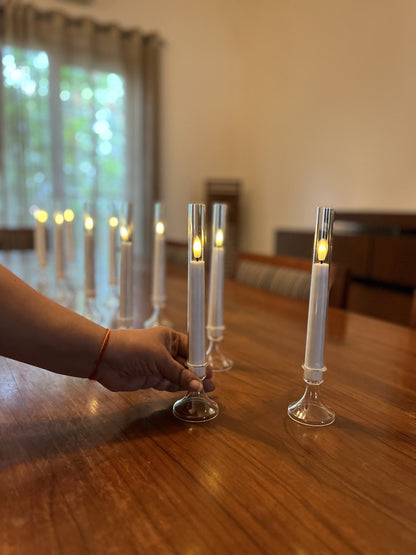Yoro LED Candles Set of 6 with Stand and Remote