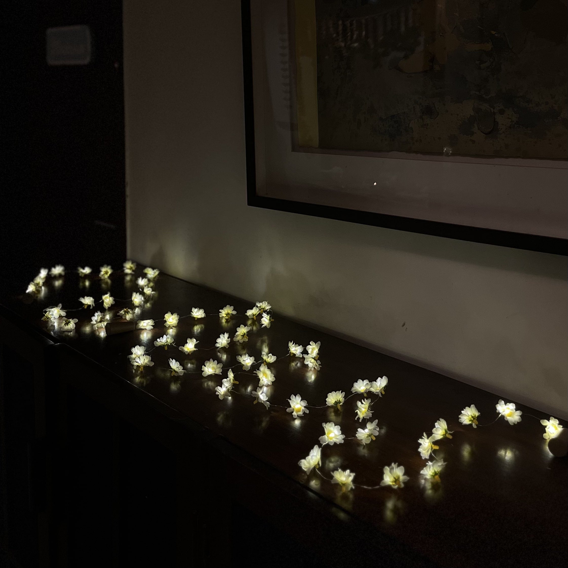 Flower Creeper with Fairy Lights (Battery Operated) - 42inch length