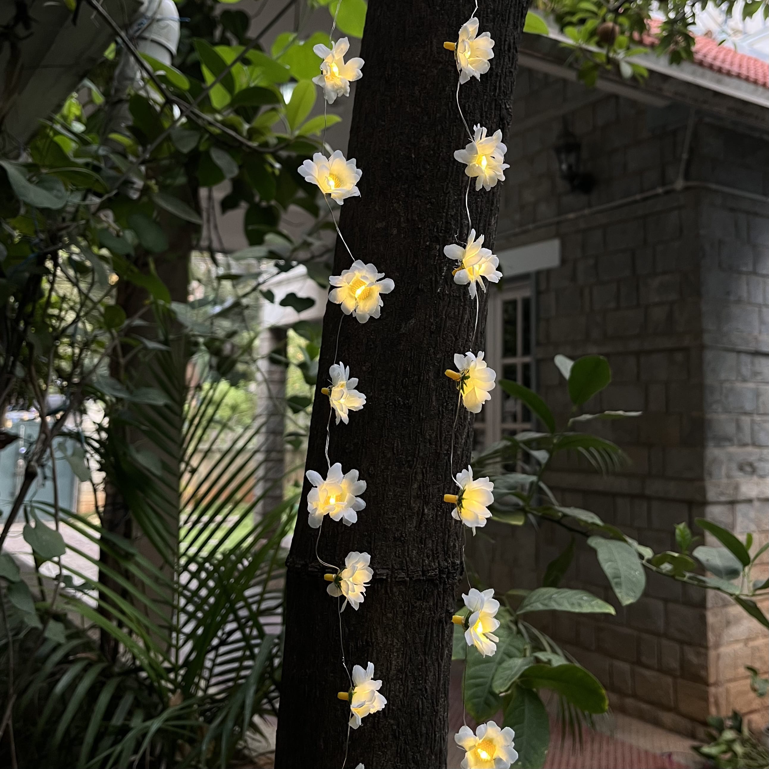 Flower Creeper with Fairy Lights (Battery Operated) - 42inch length