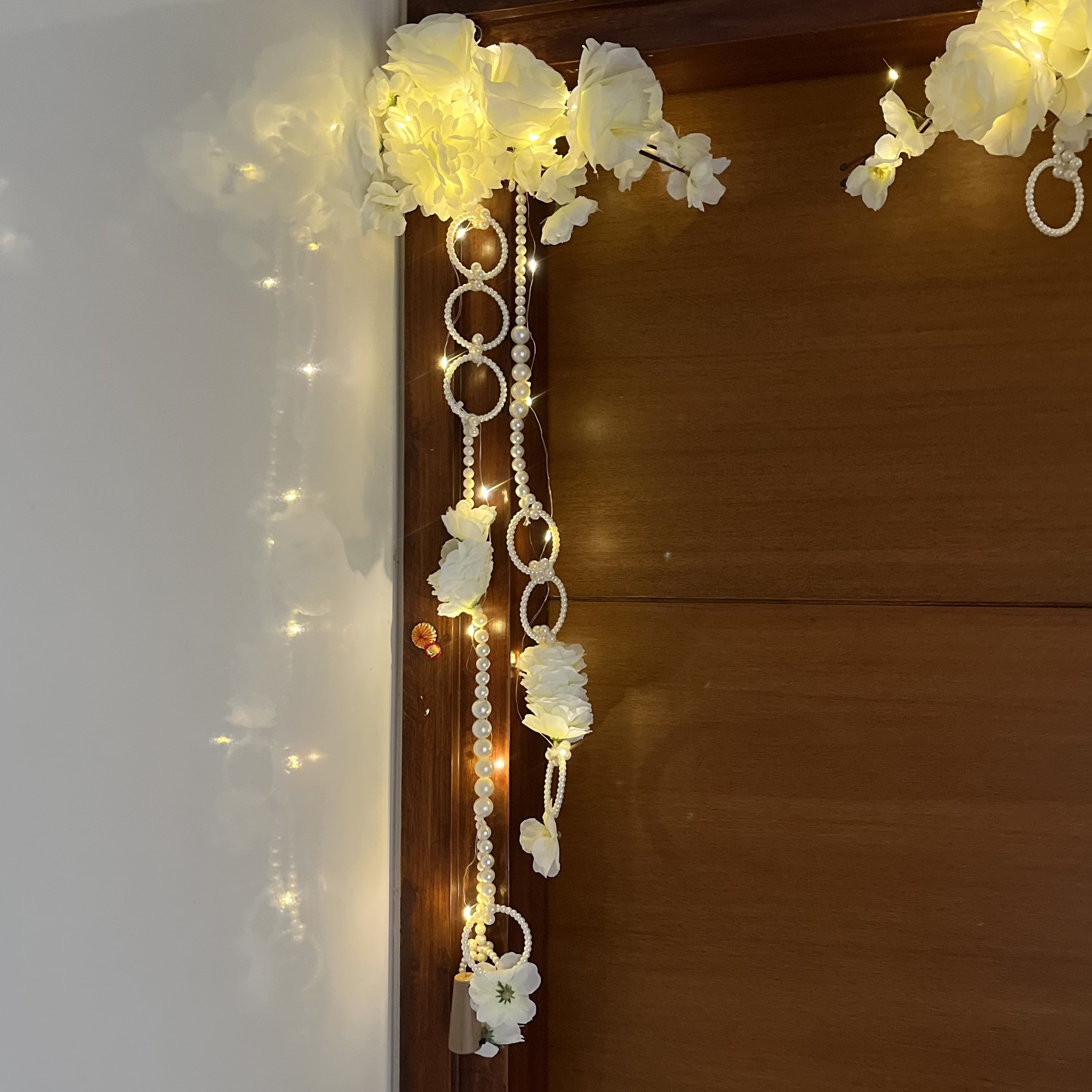 Pearl Toran with Fairy Lights