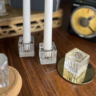 Square Glass Candle Holder