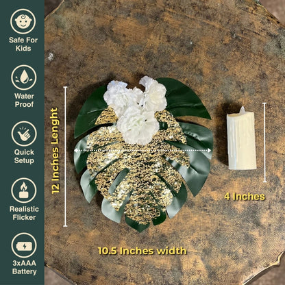 Inaya Monstera Candle Set