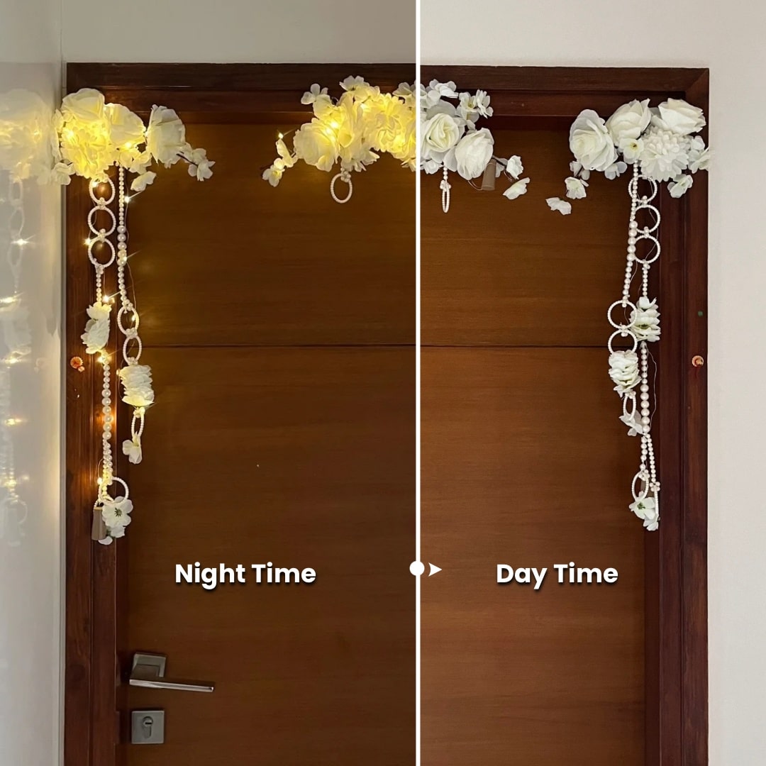 Pearl Toran with Fairy Lights