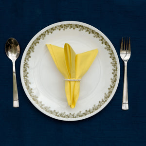 Yellow Dinner Napkins - Floral Art by Nandini (A unit of R S creations and designs)