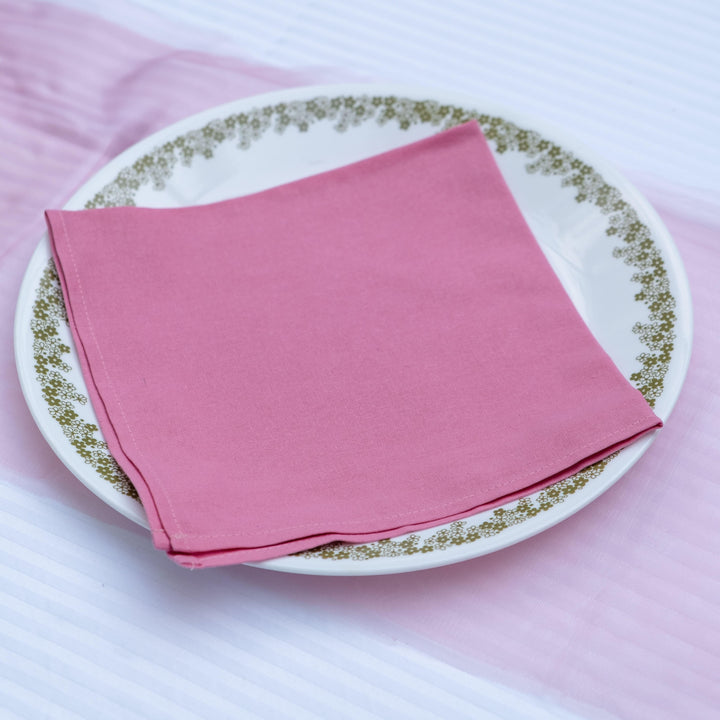 Pink Dinner Napkins - Floral Art by Nandini (A unit of R S creations and designs)