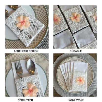 Lace Cutlery Pockets