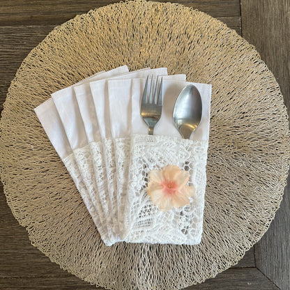 Lace Cutlery Pockets