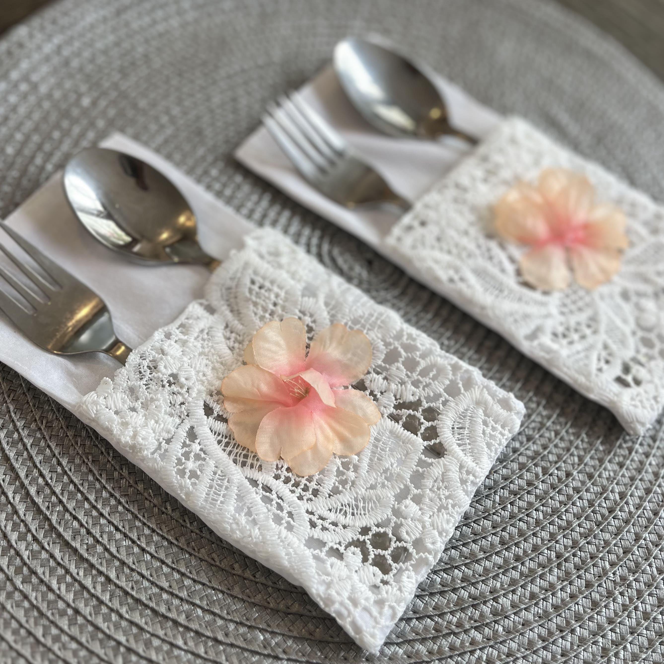 Lace Cutlery Pockets