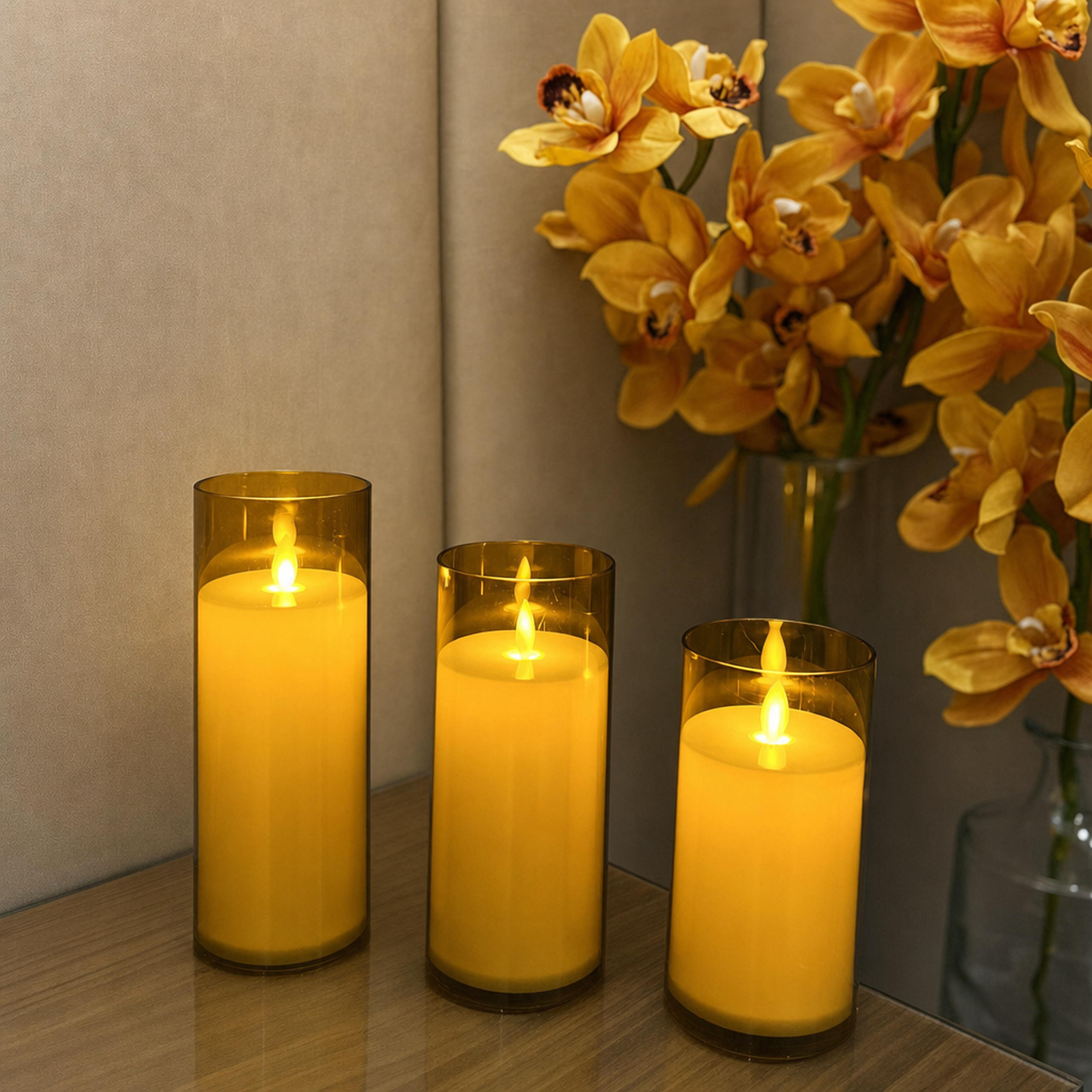 Auro Acrylic Glass LED Candle