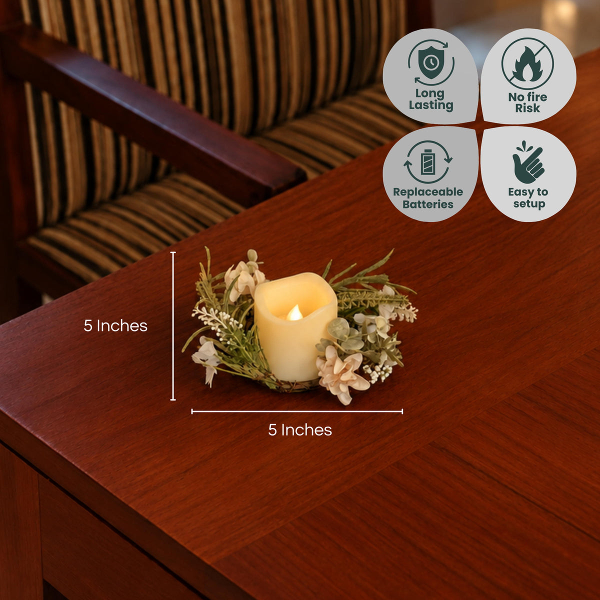 Amalfi Candle Ring (Battery Operated)