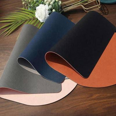 Double Sided Leather Table Mat & Coaster Set