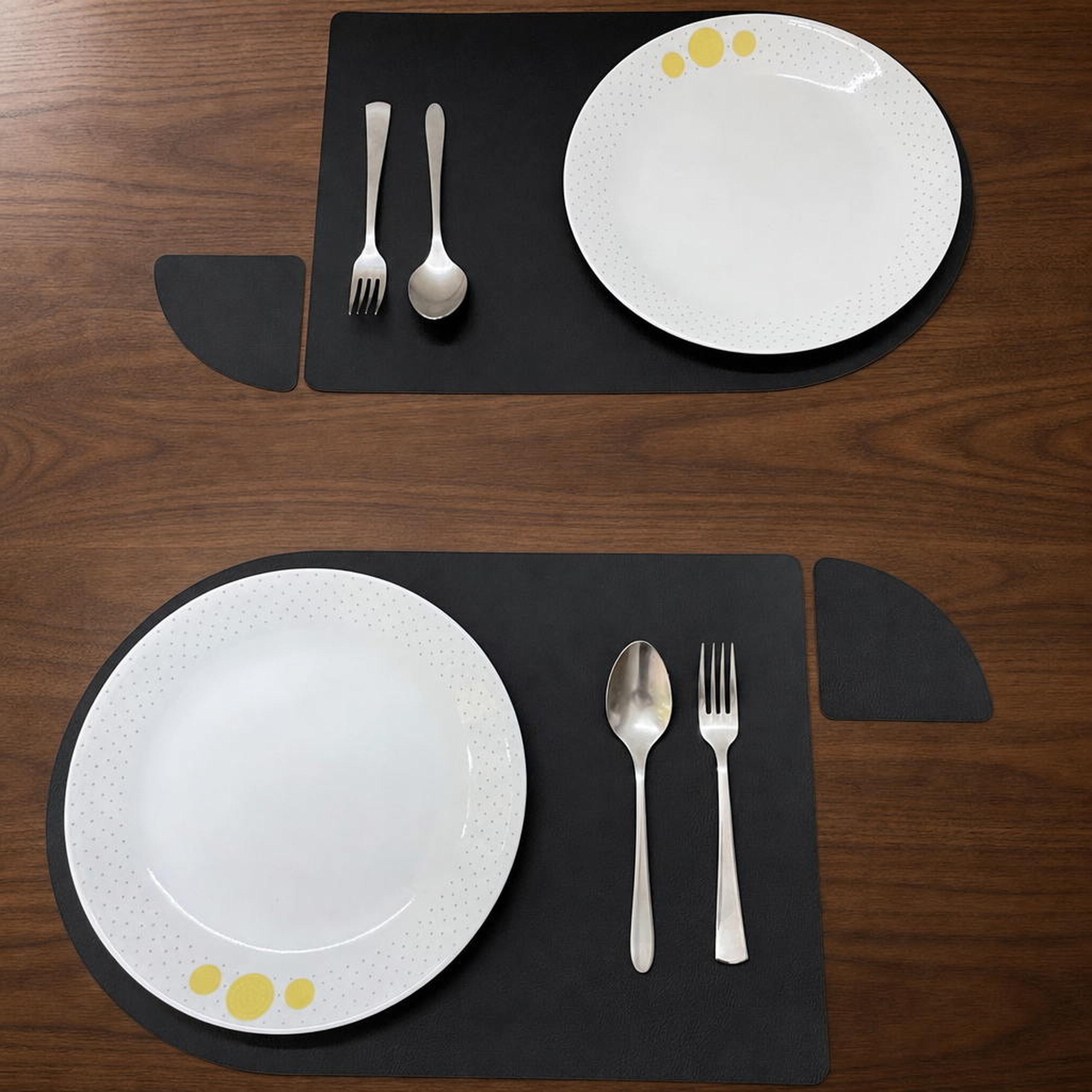Double Sided Leather Table Mat & Coaster Set