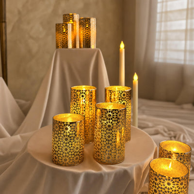 Floral Glass LED Candle