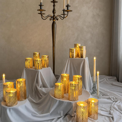 Floral Glass LED Candle