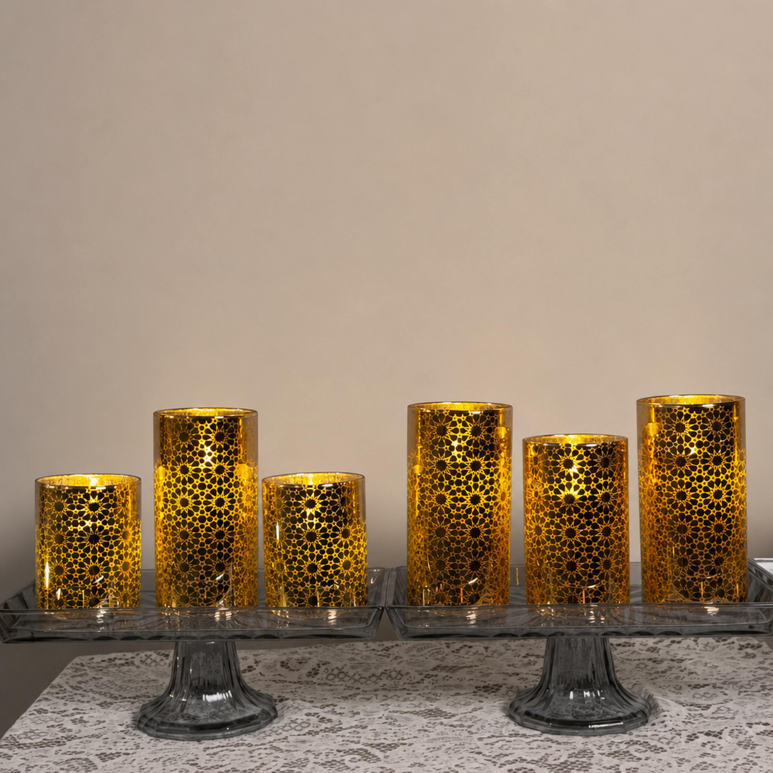 Floral Glass LED Candle