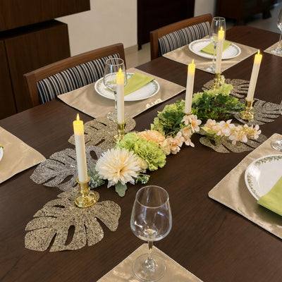 Floral Decor + LED Candles Set