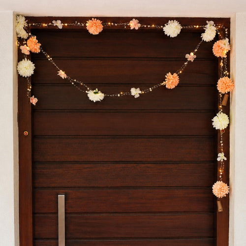Floral Fairy Light Toran (Battery Operated) - 76inch Length