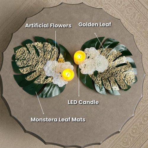 Inaya Monstera Candle Set