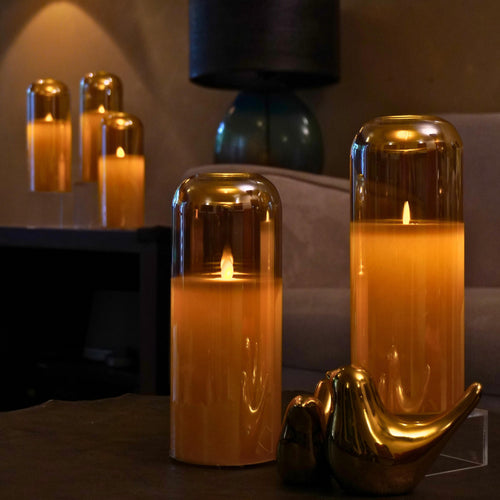 LED Big Dome Glass Candle